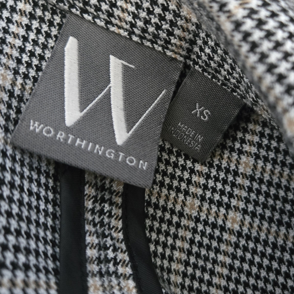 Plaid Long Blazer Jacket size XS - Picture 11 of 15